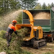 Stacked seasoned ash firewood — Midwest Garden Maintenance